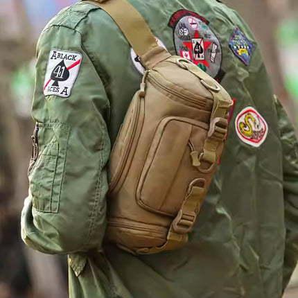 Mens Waist Bags Outdoor Nylon Crossbody Tactical Waterproof Motorcycle Bum Bag