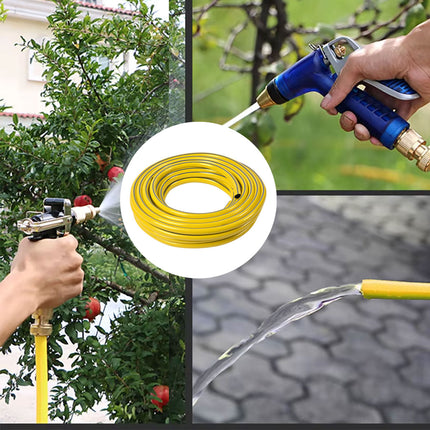 Heavy Duty Garden Hose Pipe Reel Reinforced Anti-kink Outdoor Hosepipe Yellow