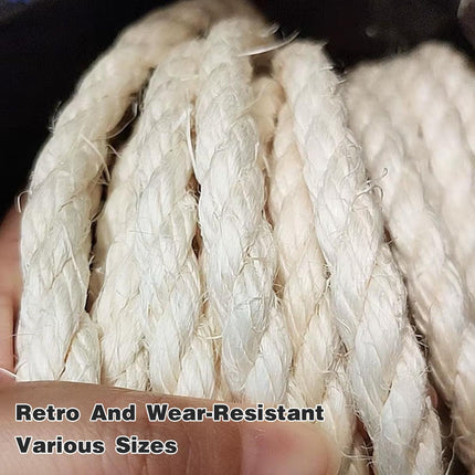 Vintage Burlap Rope Woven DIY Cat Climbing Scratch Rope 6-8mm Home Decoration
