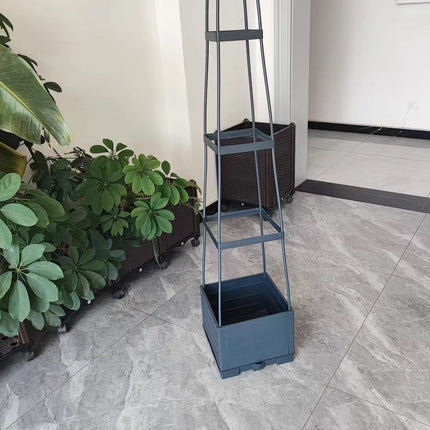 4 Tier Plant Stand Ladder Shelf for Climbing Vines Indoor Outdoor Garden Use