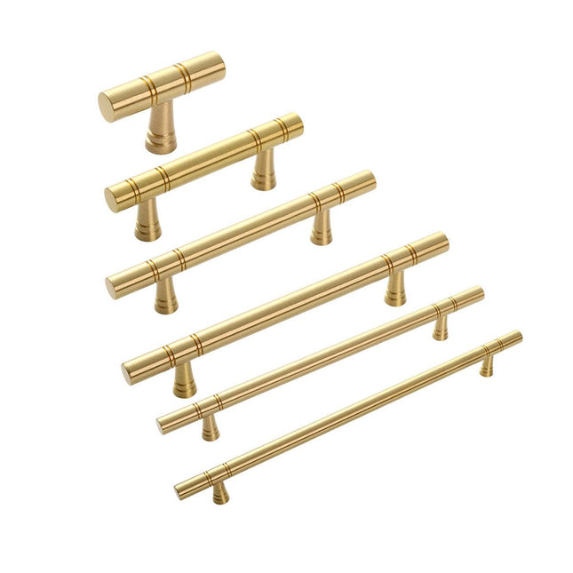6 Sizes Cabinet Door Handle Wardrobe Drawer Pull Simple Gold Furniture Hardware