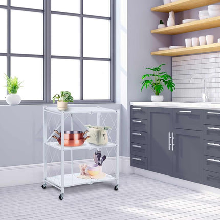 No Installation Foldable Multi Layer Storage Rack Space Saving Stable Durable