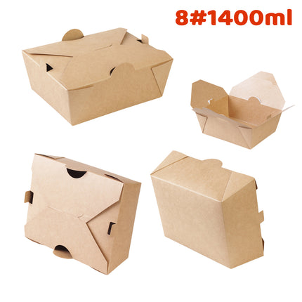 50PCS Food Packaging Box With Lids Leakproof Oilproof Food-Grade Durable Use