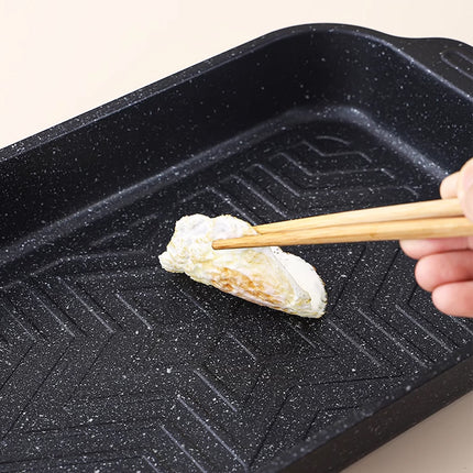 Barbecue Baking Pan Carbon Steel Non Stick Rectangular Grill Tray for Oven BBQ