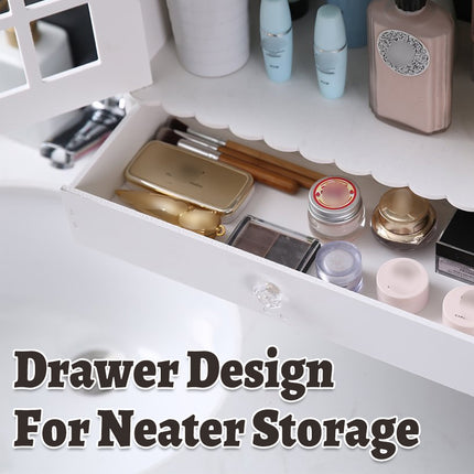 Bathroom Wall-Mounted Storage Cabinet with No-Drill Transparent Doors