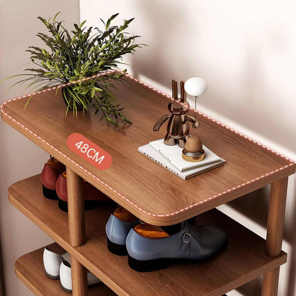 8 Tiers Shoe Rack Vertical Space Saving Narrow Shoe Organizer with Stable Base