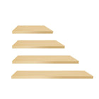 4PCS Wall-Mounted Shelves Waterproof Stable for Home Bathroom Kitchen Display