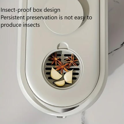 5-10KG Rice Bucket Kitchen Household Rice Bucket Storage Sealed White Flap