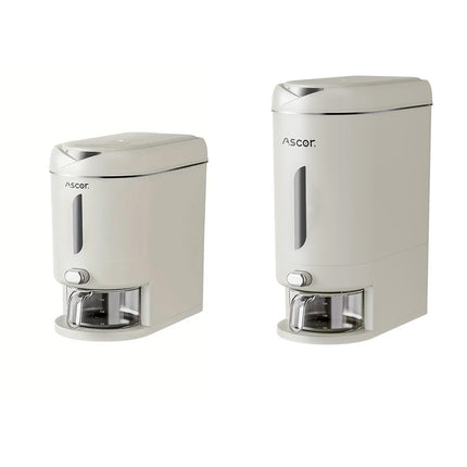 5-10KG Rice Bucket Kitchen Household Rice Bucket Storage Sealed White Flap