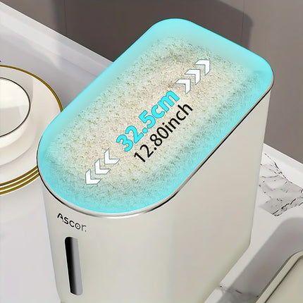 5-10KG Rice Bucket Kitchen Household Rice Bucket Storage Sealed White Flap