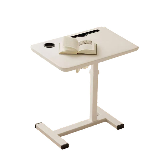 Rolling Bedside Table with Wheels Height Adjustable for Home Office Space Saving
