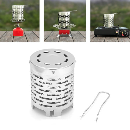 Mini Gas Warming Stove Stainless Steel Camping Portable Stove Heat Cover Use