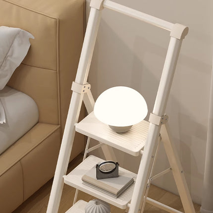 Folding 5 Step Ladder 154cm Carbon Steel 20cm Wide Pedals for Home Garage Use