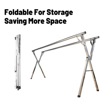 Floor Standing Folding Clothes Drying Rack for Home Use Extendable 150-240cm
