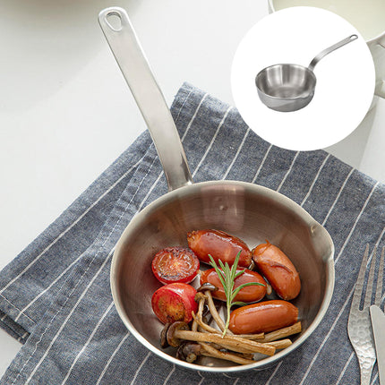 304 Stainless Steel Oil Splatter Proof Home Small Frying Pan for Kitchen Cooking