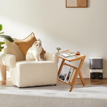 Simple Home Glass Small Coffee Table Space Saving Modern Style For Living Room