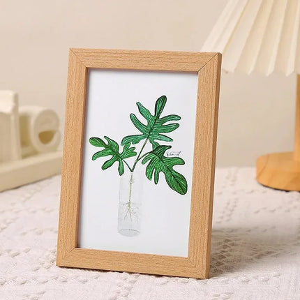 Photo Frame Display Stand Set DIY Wooden Picture Holder 8PCS Desktop Decoration