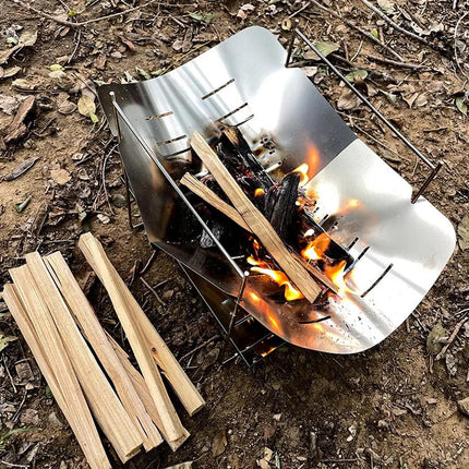 Outdoor Portable Camping Bench Grill Ultra Light Detachable Fire Burning Stove