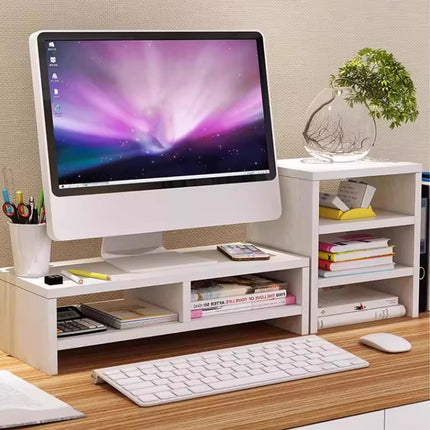 Home Office Computer Monitor Riser Stand Office Desk Storage Shelf Multi Layer