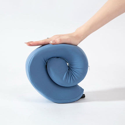 Travel Neck Pillow Memory Foam U Shape Grey Cushion for Airplane Train Support