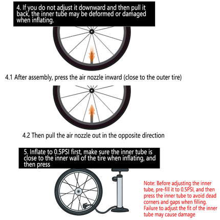 Road Mountain Bike Inner Tubes Butyl Bicycle Inner Tubes for Repair