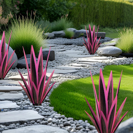 Metal Agave Flowers Plant Garden Decoration Realistic Iron for Yard Patio Lawn