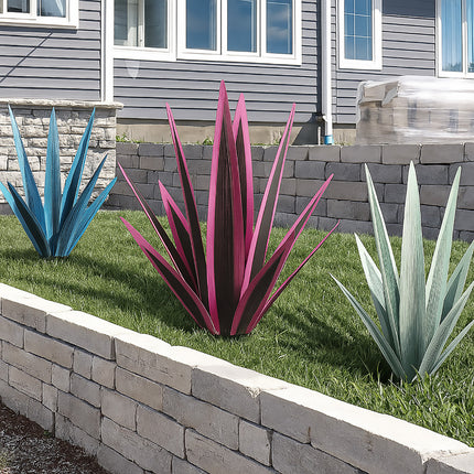 Metal Agave Flowers Plant Garden Decoration Realistic Iron for Yard Patio Lawn