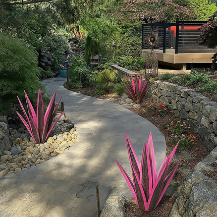 Metal Agave Flowers Plant Garden Decoration Realistic Iron for Yard Patio Lawn