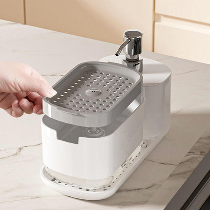 Counter Soap Dispenser Hand Wash Press Pump Liquid Dispenser Storage Rack