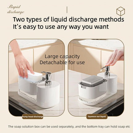 Counter Soap Dispenser Hand Wash Press Pump Liquid Dispenser Storage Rack