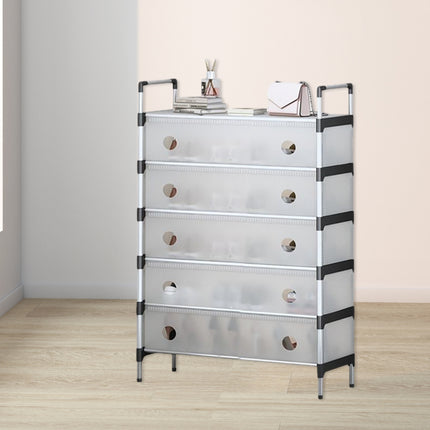 Plastic Dustproof Shoe Rack Storage Cabinet Small Size Space Saving Organizer