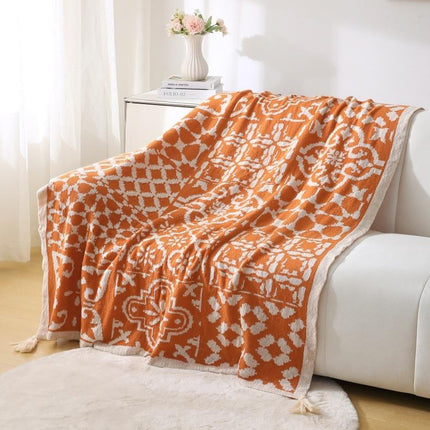 Bohemian Style Sofa Blanket Soft Washable Decorative for Couch Bed Living Room