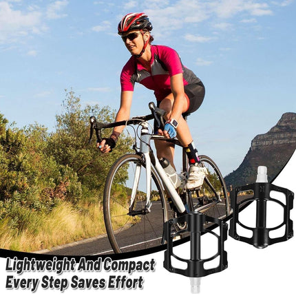 Mountain Bike Pedals Aluminum Four Bearing Road Bike Pedal Cycling Gear Durable