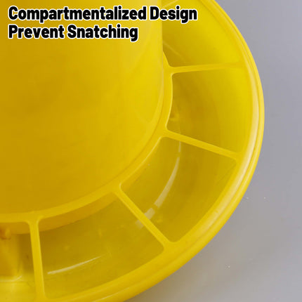 Chicken Feeder BucketPlastic Feeding Trough Bowl Farm Poultry Food Dispenser