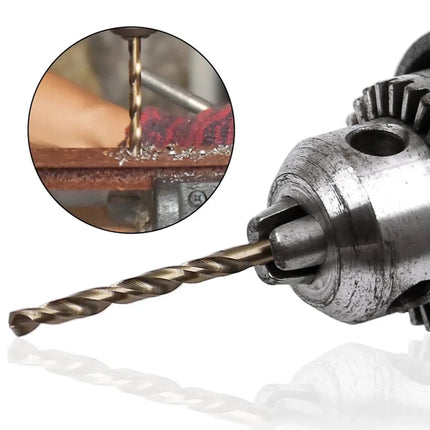 19pcs Straight Shank Twist Drill Bit Set High Speed Steel Metal Drilling Tool