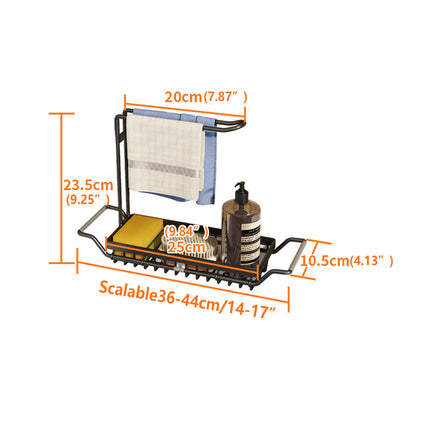 Kitchen Stainless Steel Cloth Rack Sink Retractable Storage Rack Space Saving