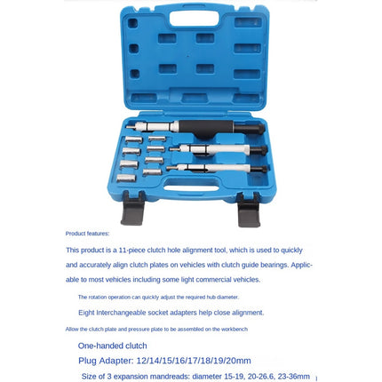 11PCS Clutch Centering Shaft Alignment Tool Kit for Car Transmission Repair Use