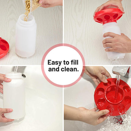 Chicken Feeder Waterer Set Poultry Kettle With Feed Bucket Farm Coop Feeding Use
