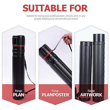 Telescopic Painting Tube Poster Drawing Drum Art Paper Storage Holder Collection