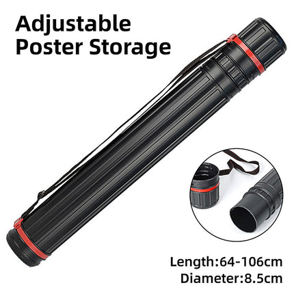 Telescopic Painting Tube Poster Drawing Drum Art Paper Storage Holder Collection