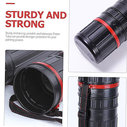 Telescopic Painting Tube Poster Drawing Drum Art Paper Storage Holder Collection