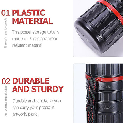 Telescopic Painting Tube Poster Drawing Drum Art Paper Storage Holder Collection