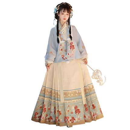 Ming Dynasty Hanfu Female Cashmere Thick Short Jacket Chinese Style Winter Coat