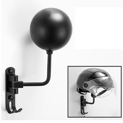 Motorcycle Bicycle Helmet Rack Holder Hat Display Stand Wall Mount Hook Hanger