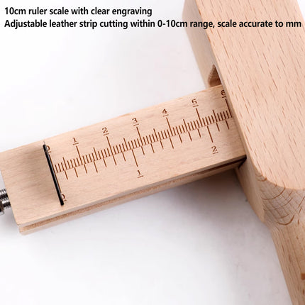Wooden Leather Strip Cutter Belt Cord Cutting Tool For Craft Rope Making Work