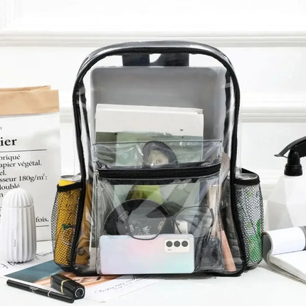 Transparent Backpack Schoolbag Large Capacity Storage Bag For School And Travel
