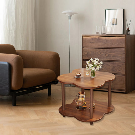 Retro Small Table Table Living Room Decor Compact Side Table for Coffee Books