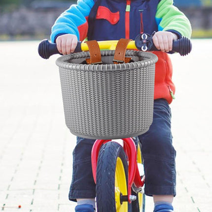Lightweight Woven Bike Basket Handlebar Storage for Small Bicycles