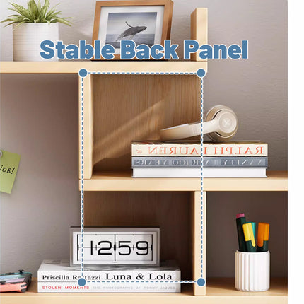 Multi Layer Storage Shelf Bookcase with Drawers Home Office Sturdy Space Saving