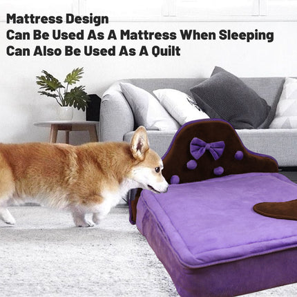 Pet Dog Bed Kennel Sofa Style Sleeping Cushion Soft Indoor Resting Nest for Pet